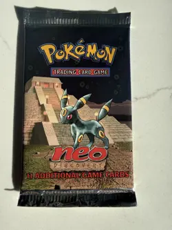 2001 WOTC Pokemon Neo Discovery Umbreon Art Sealed Booster Pack - Image 1
