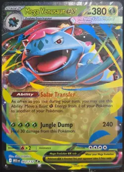 Pokemon TCG Mega Venusaur EX 003/132 Double Rare Mega Evolution - Image 1