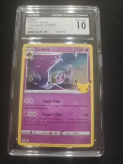 Lunala #15 2021 Pokemon Celebrations English Holo CGC Gem Mint 10 - Image 1