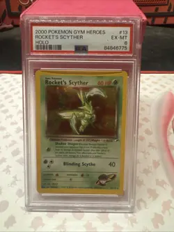 2000 Pokemon Gym Hero’s Rockets Scyther #123 PSA 6 - Image 1