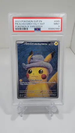 2023 Pokemon Van Gogh Pikachu with Grey Felt Hat SVP EN #085 Promo PSA 9 Mint - Image 1