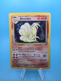Ninetales 12/102 Holo Rare Pokemon 1999 Unlimited Base Set - Image 1