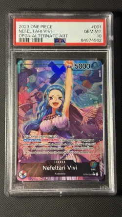 NEFELTARI VIVI ALTERNATE ART ONE PIECE OP04-KINGDOMS OF INTRIGUE 2023 001 PSA 10 - Image 1
