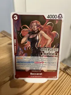 Baccarat OP07-010 Tournament Judge Pack Promo One Piece Card English - Image 1