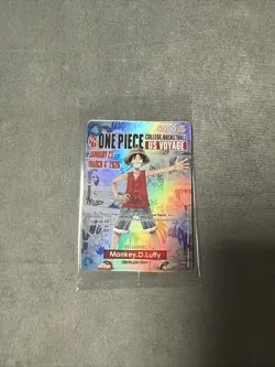 One Piece Monkey D. Luffy College Basketball US Voyage Promo Card P-055 - Image 2