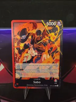 Sabo OP13-004 Leader One Piece TCG Carrying On His Will NM - Image 1