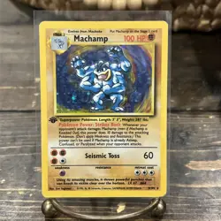 Machamp 8/102 Base Set 1st Edition Holo Rare Pokemon Card - Image 1