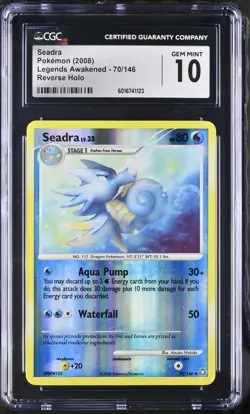 CGC 10 Seadra 70/146 Reverse Holo Legends Awakened Pokemon Card Gem Mint Pop 5! - Image 1