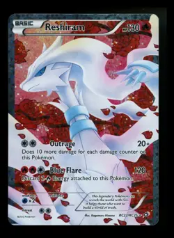 Reshiram RC22/RC25 Legendary Treasures 2013 Full Art Pokemon Card TCG - Image 1
