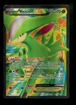 Virizion EX 96/101 Plasma Blast 2013 Full Art Holo Rare Pokemon Card TCG - Image 1