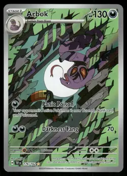 Pokemon Cards Arbok 176/162 Temporal Forces Illustration Rare NM - Image 1