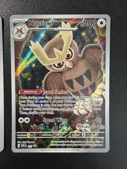 Pokemon Center Noctowl Logo Exclusive #141 Noctowl ETB Promo Pokemon TCG Card NM - Image 3