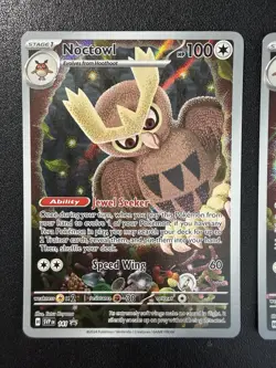 Pokemon Center Noctowl Logo Exclusive #141 Noctowl ETB Promo Pokemon TCG Card NM - Image 4