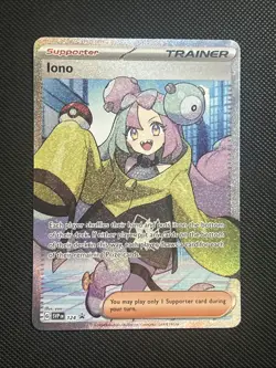 Iono SVP 124 Black Star Promo Full Art Trainer NM Pokemon Card - Image 1