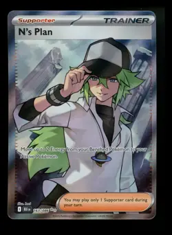 N's Plan 163/086 Black Bolt 2025 Secret Rare Pokemon Card TCG - Image 1