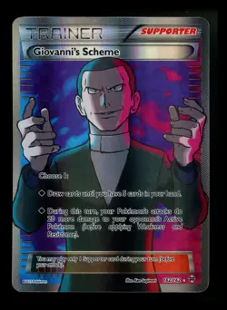 Giovanni's Scheme 162/162 XY BREAKthrough 2015 Full Art Holo Pokemon Card TCG - Image 1