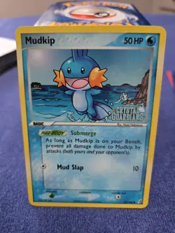 Mudkip 57/100 EX Crystal Guardians Stamped Reverse Holo Pokemon TCG Card NM - Image 1