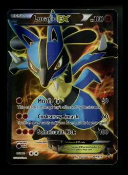 Lucario EX 107/111 XY Furious Fists 2014 Full Art Holo Pokemon Card TCG - Image 1