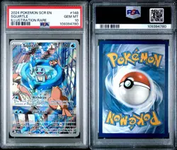 PSA 10 Squirtle 148/142 Stellar Crown Illustration Rare Pokemon Card Gem Mint - Image 3