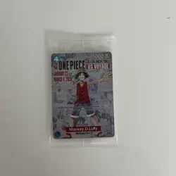 🔥🏀One Piece Monkey.D.Luffy US College Basketball Promo Card PRESALE🏀🔥SEALED - Image 2