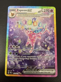 Pokemon TCG Espeon EX Prismatic Evolutions Holo Card 155/131 - Image 1