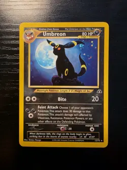 Pokemon TCG Umbreon Neo Discovery Holo Rare Card 13/75 NM Condition - Image 1