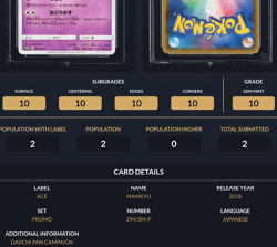 Pokemon Graded Card - Mimikyu 294 SM-P Daiichi Pan - Japanese - Ace Gem Mint 10 - Image 3