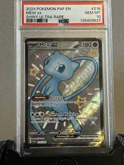 Mew Ex Shiny Ultra Rare 216/091 Paldean Fates Pokemon Card PSA 10 - Image 1