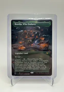 MTG Magic the Gathering Boseiju, Who Endures Borderless Neon Dynasty Kamigawa - Image 1