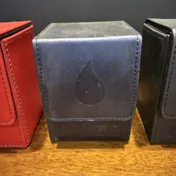 Lot of 3 MTG Leatherette Deck Boxes - BCW LX & Mana Symbol Flip Cases - Image 3