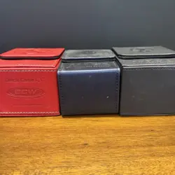 Lot of 3 MTG Leatherette Deck Boxes - BCW LX & Mana Symbol Flip Cases - Image 5
