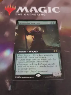 MTG. Sentinel of Lost Lore. Foil Borderless. Wilds of Eldraine. Pack Fresh - Image 1