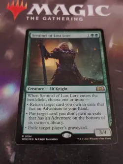 MTG. 3x Sentinel of Lost Lore. Foil. Wilds of Eldraine. Pack Fresh - Image 1