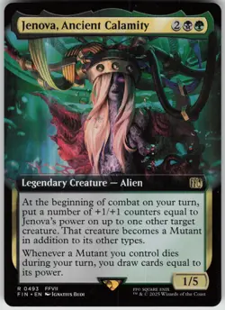 MTG Jenova, Ancient Calamity (Extended Art) Normal NM FINAL FANTASY Magic 493 - Image 1