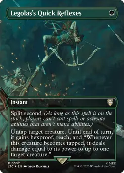 MTG Foil - Legolas's Quick Reflexes (Borderless) (Surge Foil) - 537 / NM / Engli - Image 1