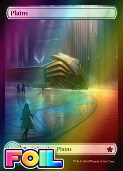 x1 Plains FDN Foundations MTG 283 FOIL FULL ART BASIC LAND M/NM 1x - Image 1