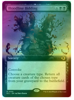 Bloodline Bidding - Foil - Extended Art Lorwyn Eclipsed MTG - Image 1