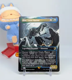 Blue, Loyal Raptor (Borderless) ⭐NM⭐ Jurassic World ⭐ Magic The Gathering REX #8 - Image 3