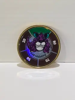 Please make a ebay listing for 1999 Hasbro pokemon battling coin :nidoking #34. - Image 1