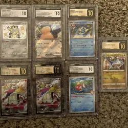 Lot of 7 CGC 10 & CGC 10 Pristine Slabs Pokemon Vstar Shiny Treasure Ex Fest Ex - Image 1