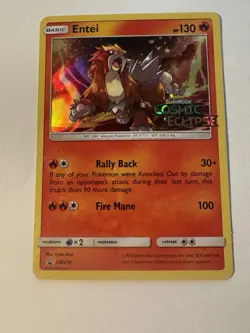NewEntei SM219 Black Star Promos S&M Cosmic Eclipse Stamped Holo Pokemon 2019 NM - Image 1
