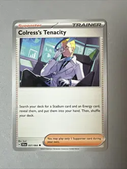 Pokemon TCG * SV Shroulded Fable * 57/64 Colress's Tenacity Uncommon * FRESH PK - Image 1