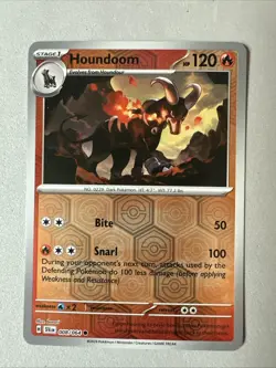 Pokemon TCG * SV Shroulded Fable * 8/64 Houndoom REVERSE HOLO C * FRESH PK - Image 1