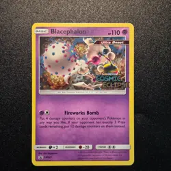 Pokemon Cosmic Eclipse Blacephalon (SM221) Stamped Promo Light Play - Image 1