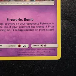 Pokemon Cosmic Eclipse Blacephalon (SM221) Stamped Promo Light Play - Image 4
