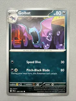 Pokemon TCG * SV Shroulded Fable * 28/64 Golbat Common * FRESH PK - Image 1