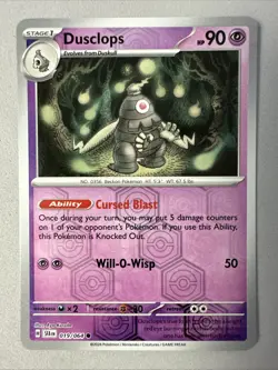 Pokemon TCG * SV Shroulded Fable * 19/64 Dusclops REVERSE HOLO Common * FRESH PK - Image 1