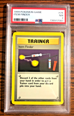 Item Finder Rare #74 - PSA NM 7 - 1999 WOTC Base Set Unlimited - Pokemon TCG - Image 1
