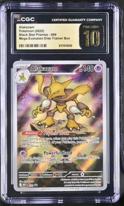 Pokemon Alakazam Mega Evolution ETB Promo #009 CGC 10 Pristine - Image 1