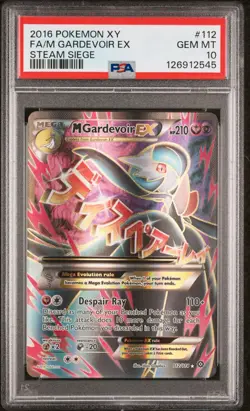 Pokemon Mega M Gardevoir EX 112/114 XY Steam Siege #112 Full Art GEM MINT PSA 10 - Image 1